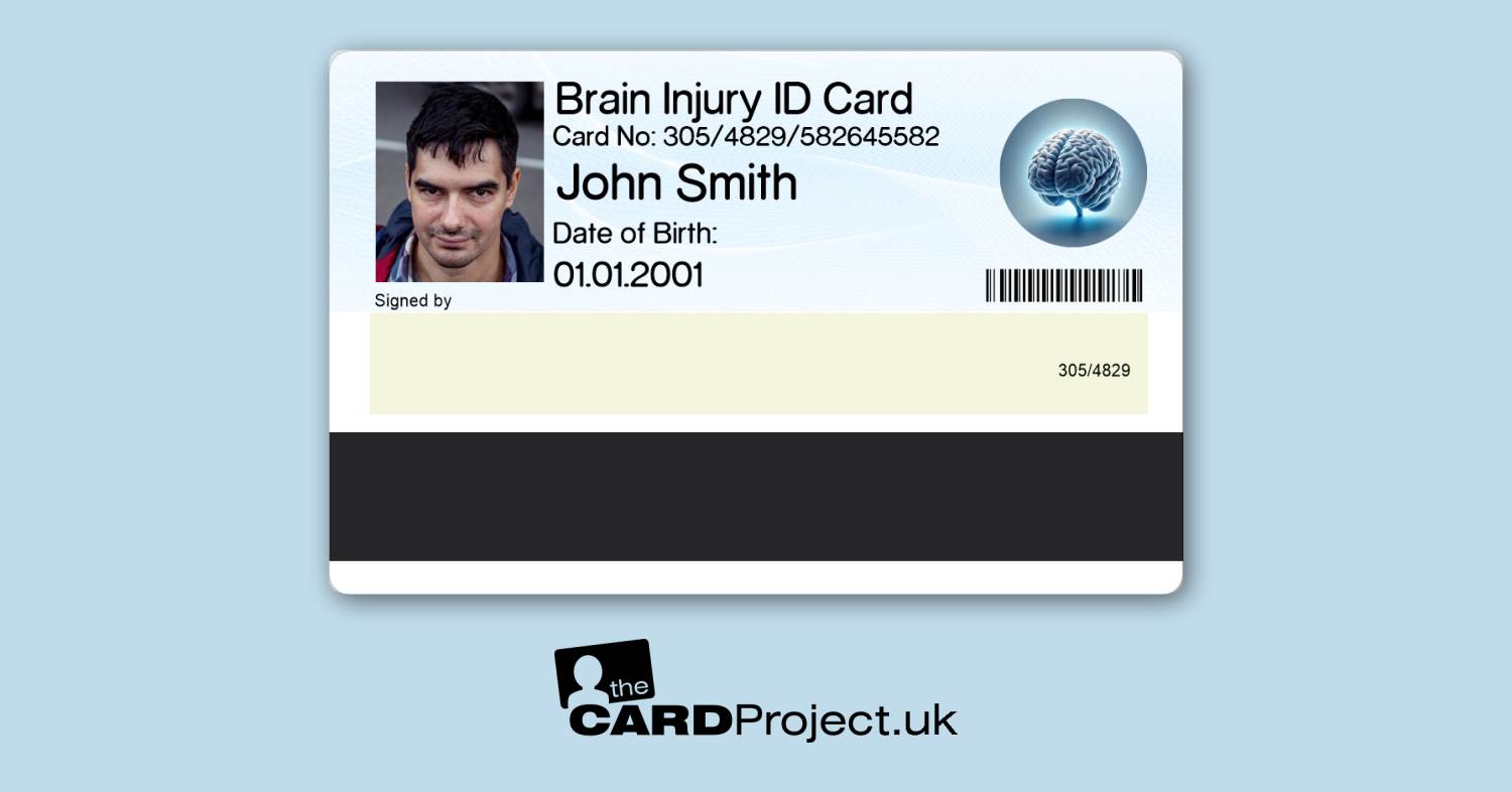 Brain Injury Assistance ID Card (REAR)